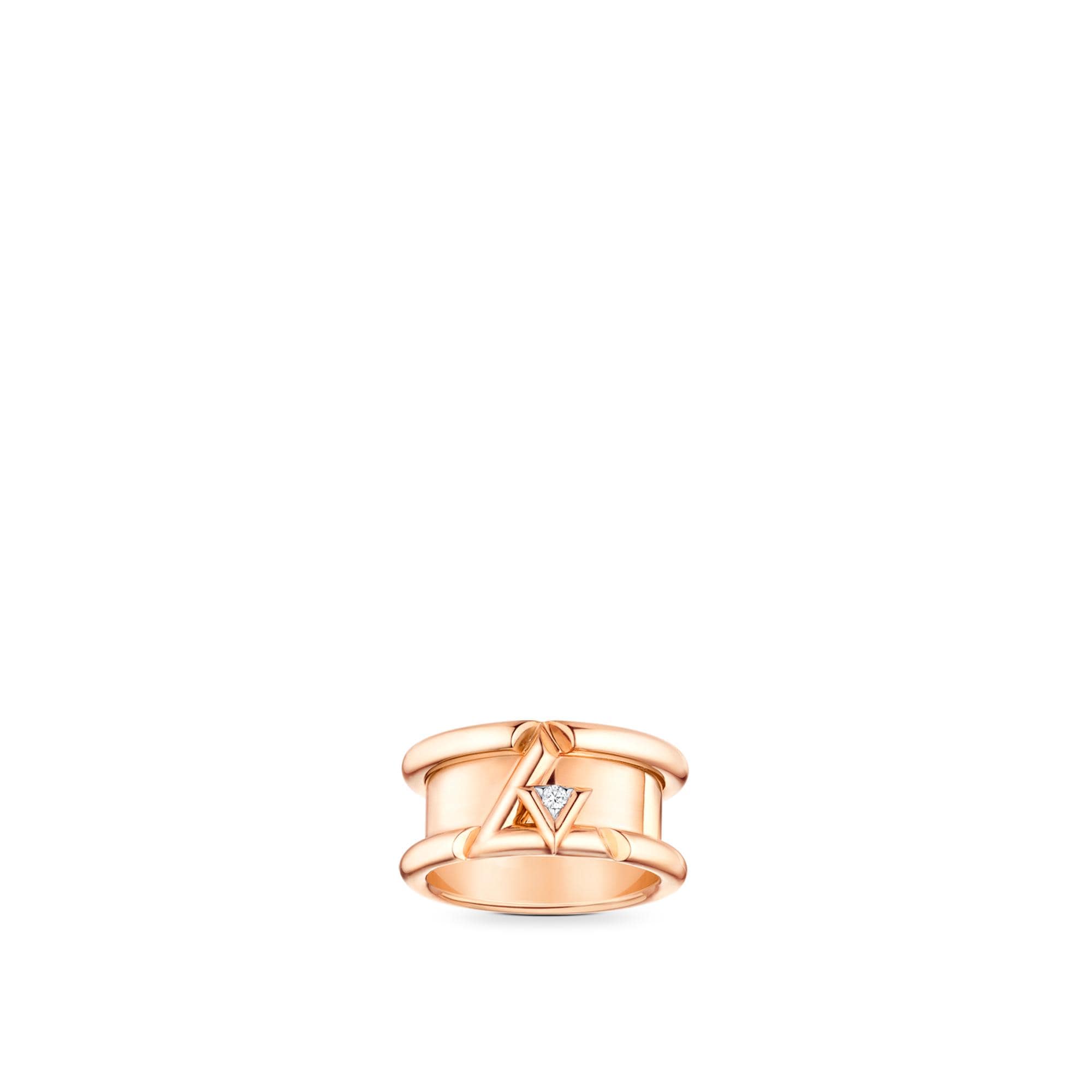 Jewellery - LV Volt One Band Ring, Pink Gold And Diamond  Jewellery Categories All Fine Jewellery | LOUIS VUITTON (Product zoom)