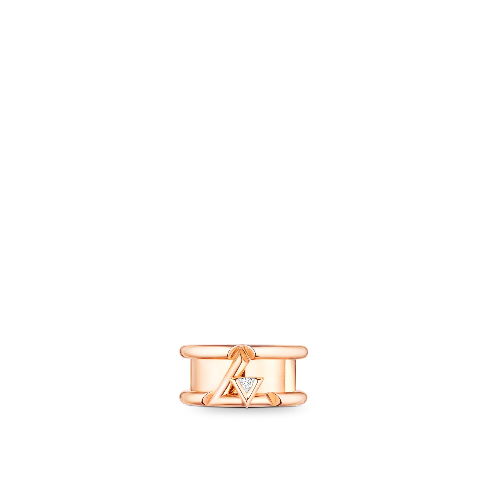 Jewellery - LV Volt One Band Ring, Pink Gold And Diamond  Jewellery Categories All Fine Jewellery | LOUIS VUITTON (Product zoom)