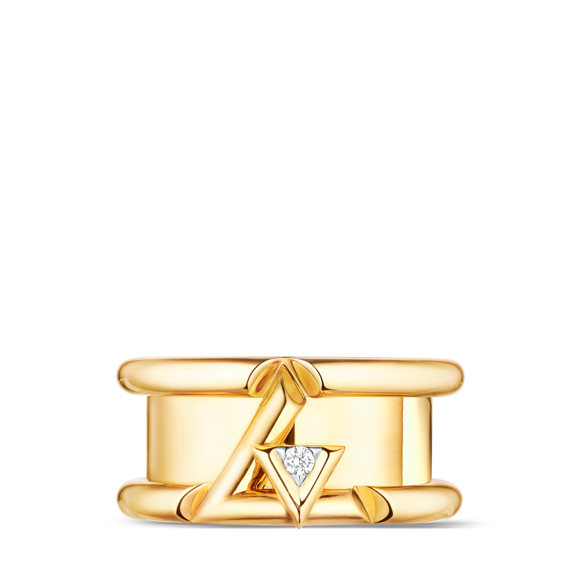 Jewellery - LV Volt One Band Ring, Yellow Gold And Diamond  Jewellery Categories All Fine Jewellery | LOUIS VUITTON (Product zoom)