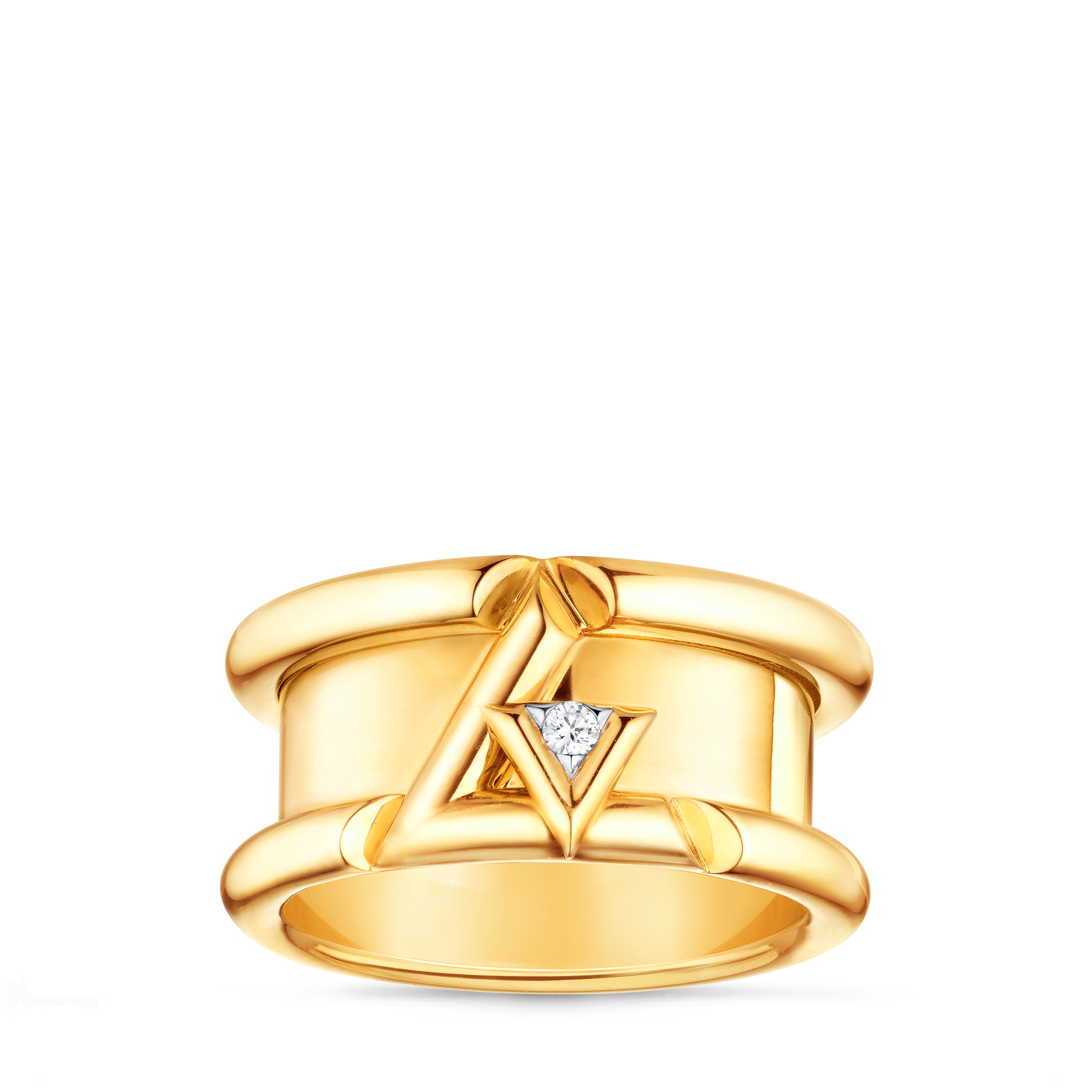 Jewellery - LV Volt One Band Ring, Yellow Gold And Diamond  Jewellery Categories All Fine Jewellery | LOUIS VUITTON (Product zoom)