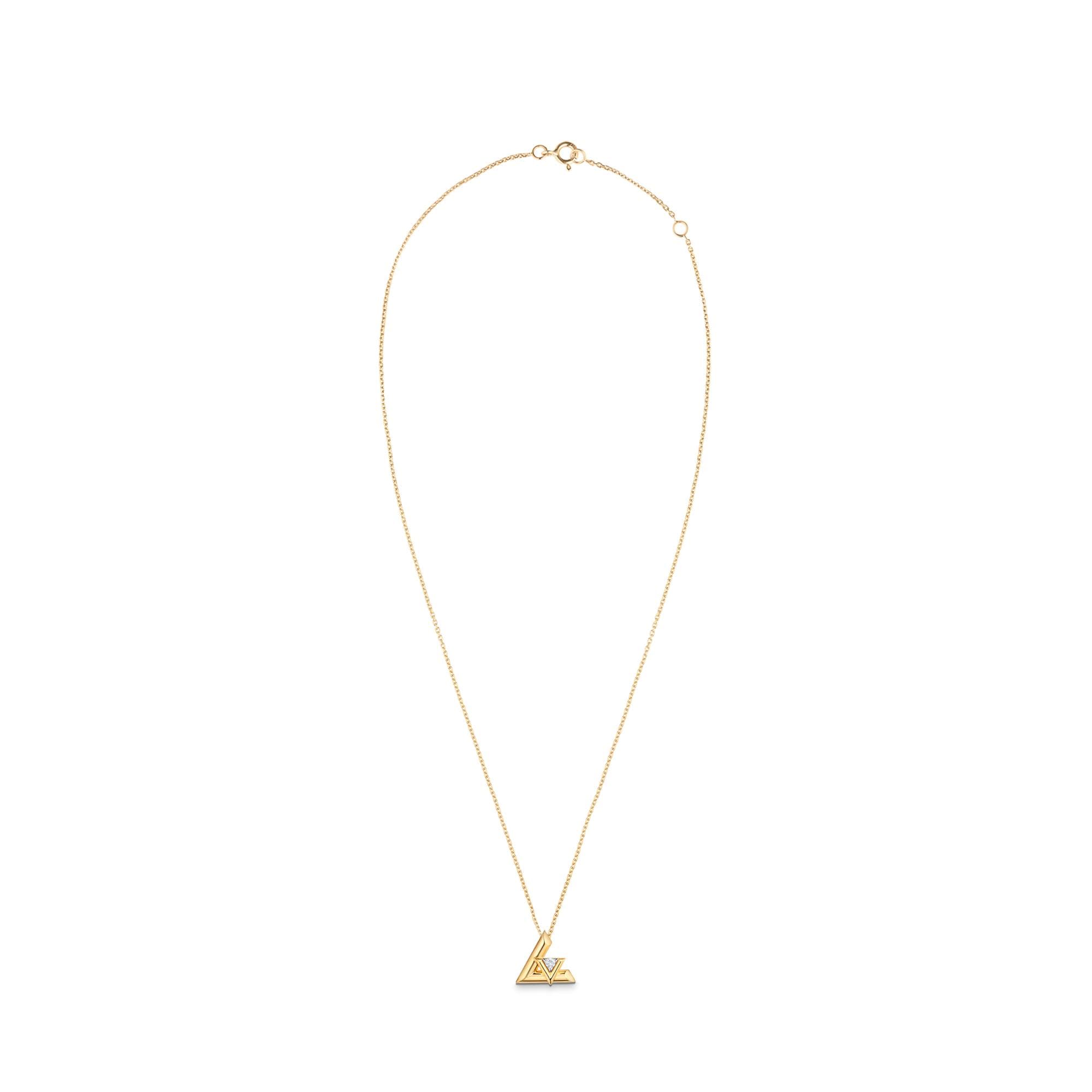 Jewellery - LV Volt One Small Pendant, Yellow Gold And Diamond  Jewellery Categories All Fine Jewellery | LOUIS VUITTON (Product zoom)