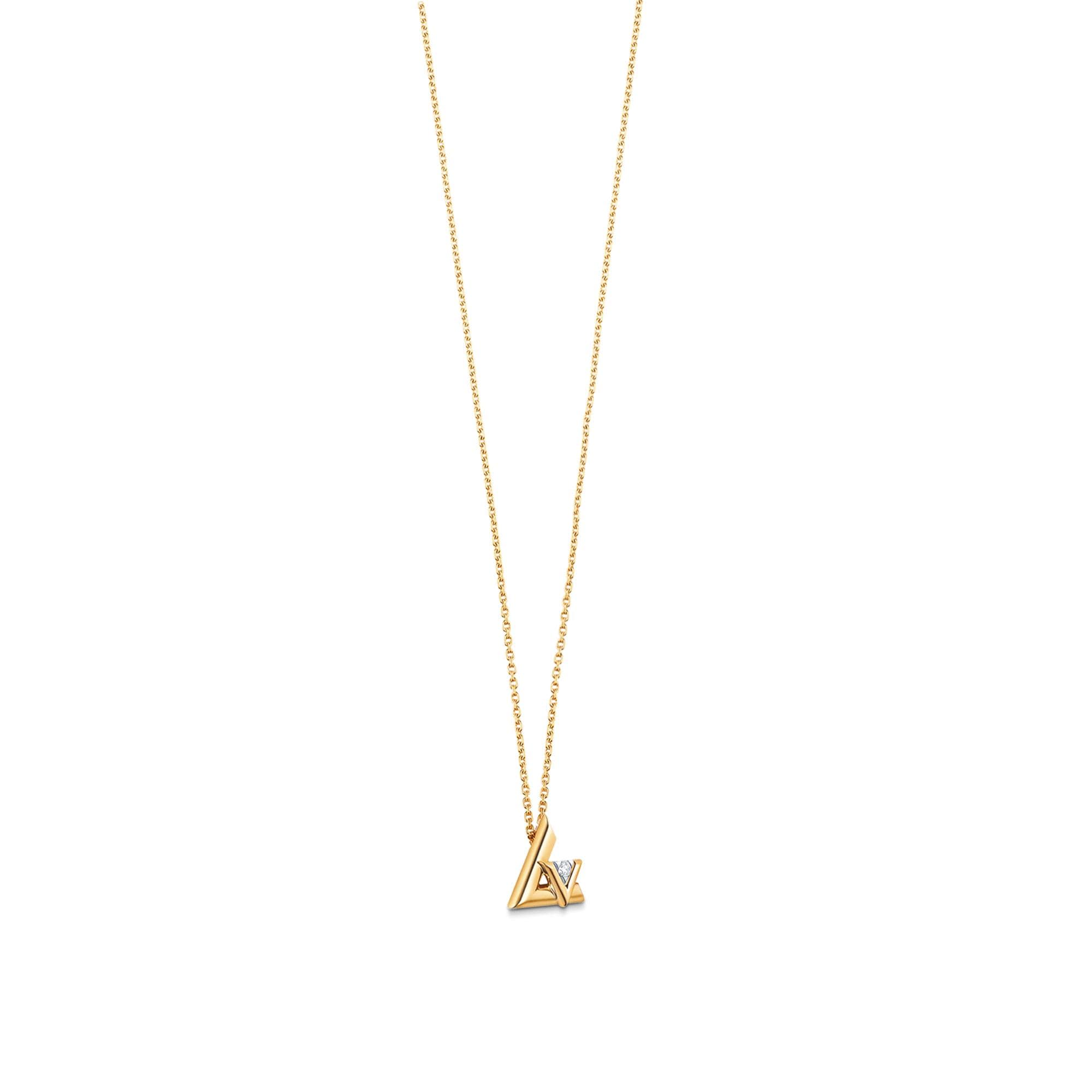 Jewellery - LV Volt One Small Pendant, Yellow Gold And Diamond  Jewellery Categories All Fine Jewellery | LOUIS VUITTON (Product zoom)