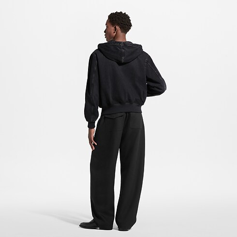 Men - LV Workwear Hooded Denim Blouson Men Ready-to-Wear All Ready-to-Wear | LOUIS VUITTON (Product zoom)