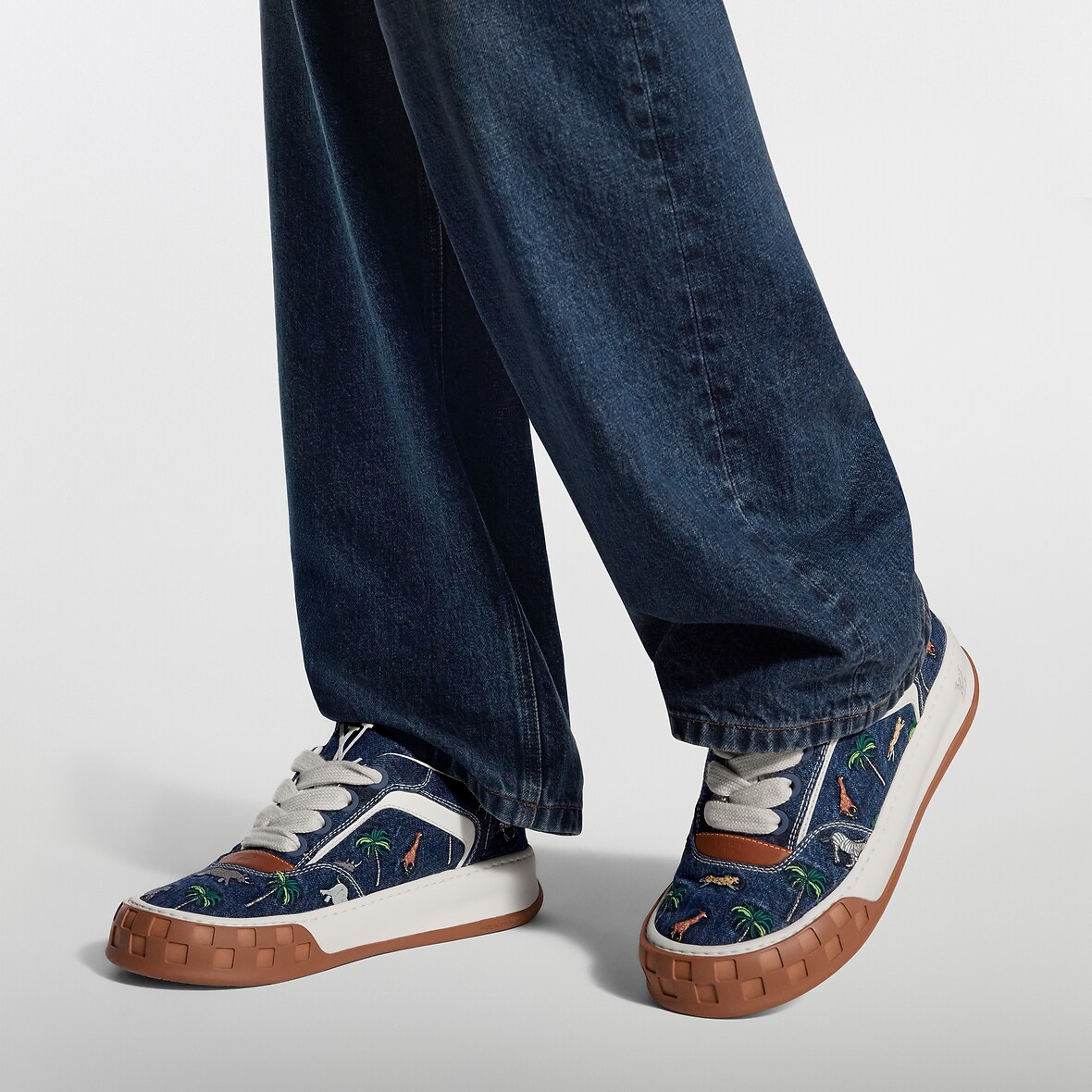 LV x The Darjeeling Limited LV Tilted Trainers - Luxury Blue | LOUIS ...