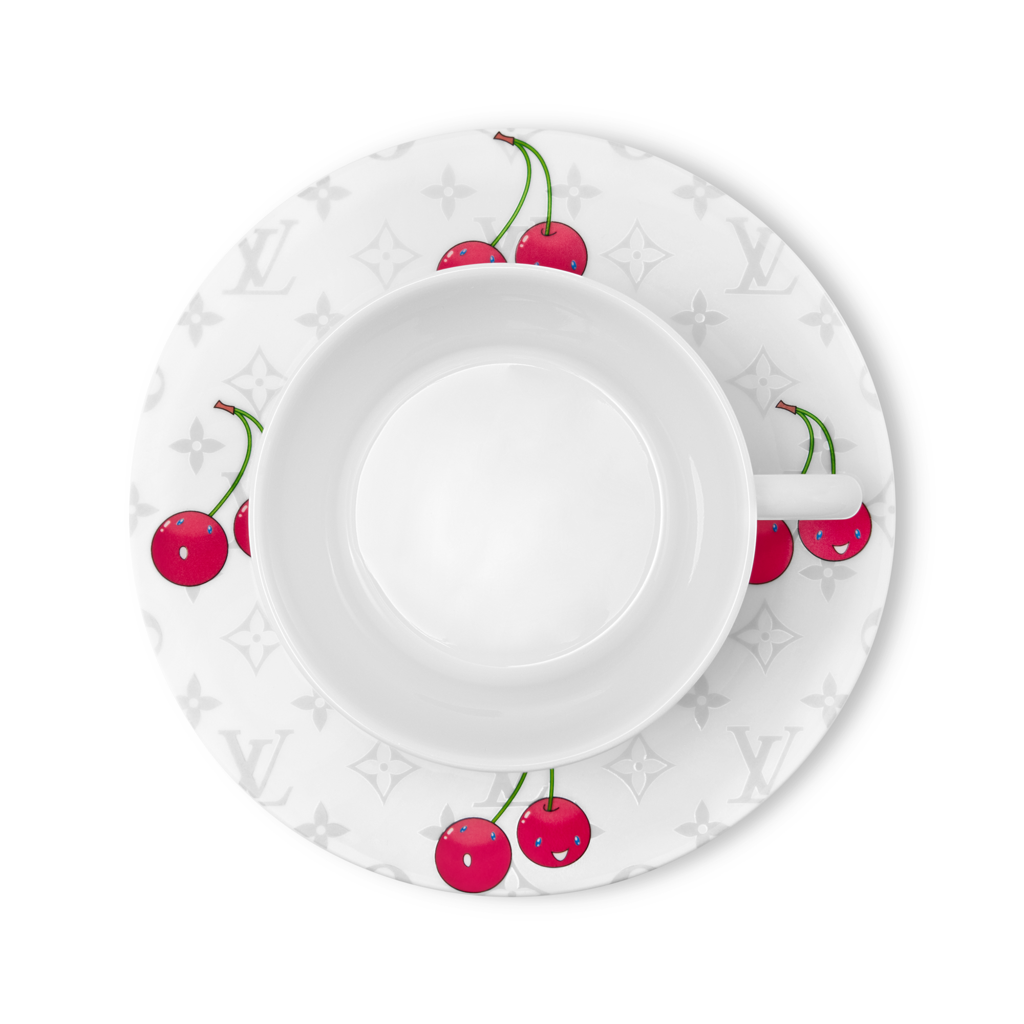 Trunks, Travel and Home - LV x TM Set of 2 Teacups and Saucers Monogram Cerises Trunks, Travel and Home Home and Art of Dining Art of Dining | LOUIS VUITTON (Product zoom)