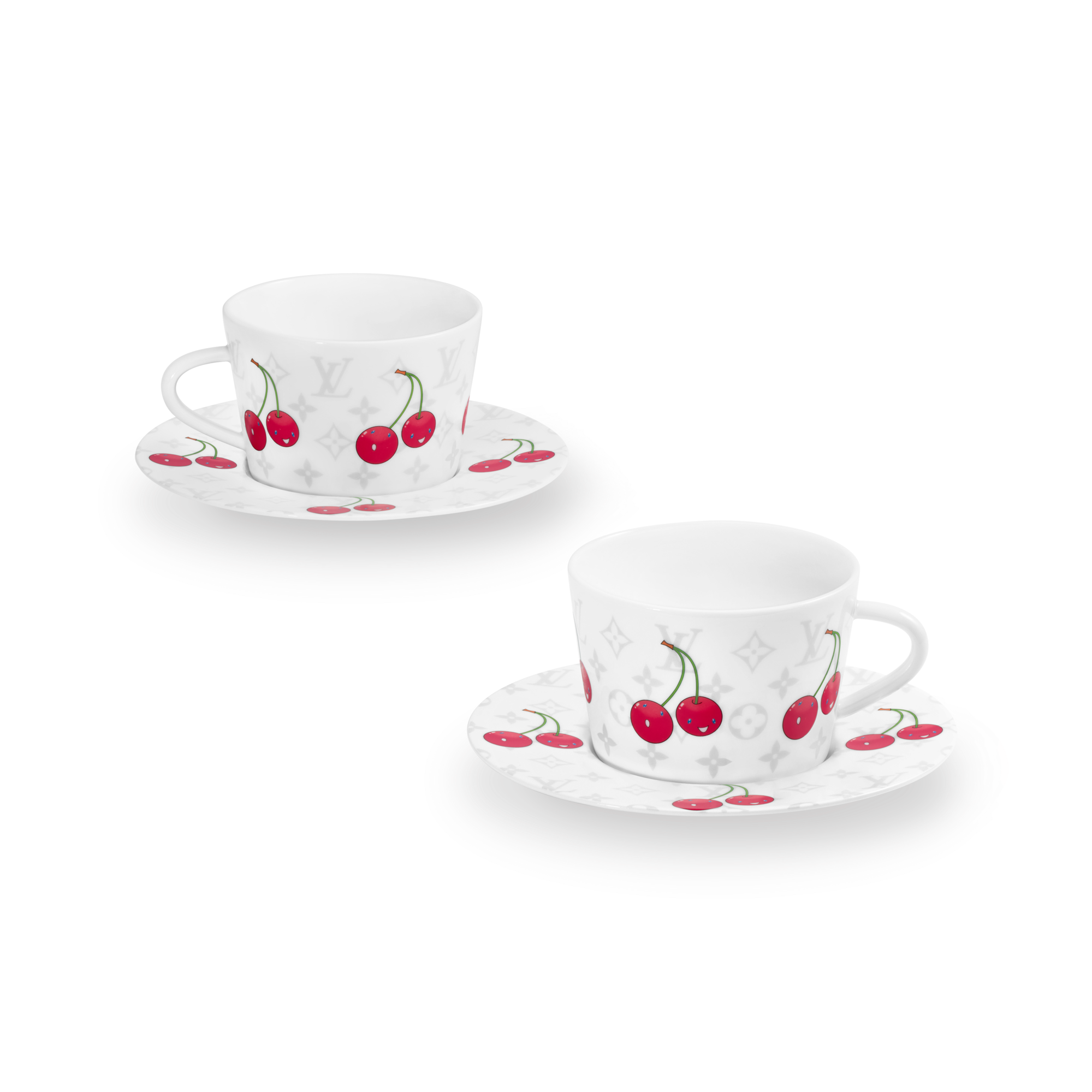 Trunks, Travel and Home - LV x TM Set of 2 Teacups and Saucers Monogram Cerises Trunks, Travel and Home Home and Art of Dining Art of Dining | LOUIS VUITTON (Product zoom)
