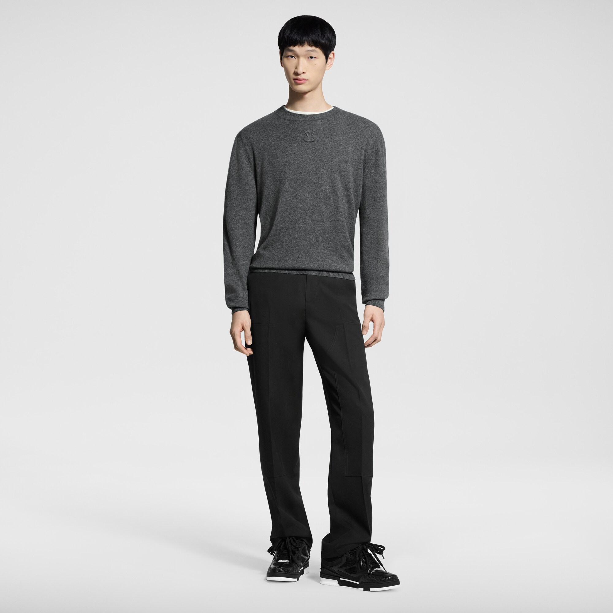 Men - LVSE LV Embossed Crewneck  Men Ready-to-Wear All Ready-to-Wear | LOUIS VUITTON (Product zoom)