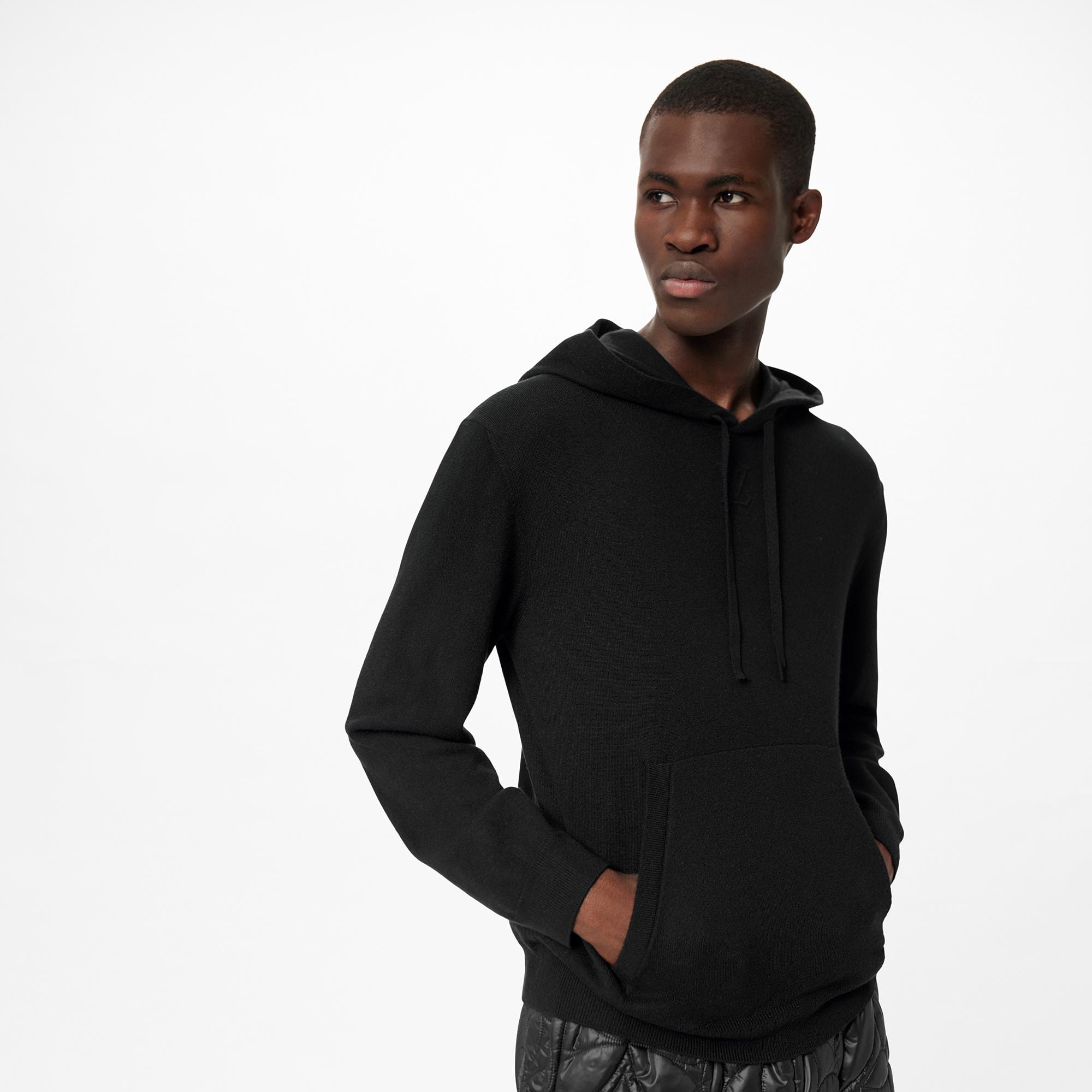 louis vuitton black men's hoodie