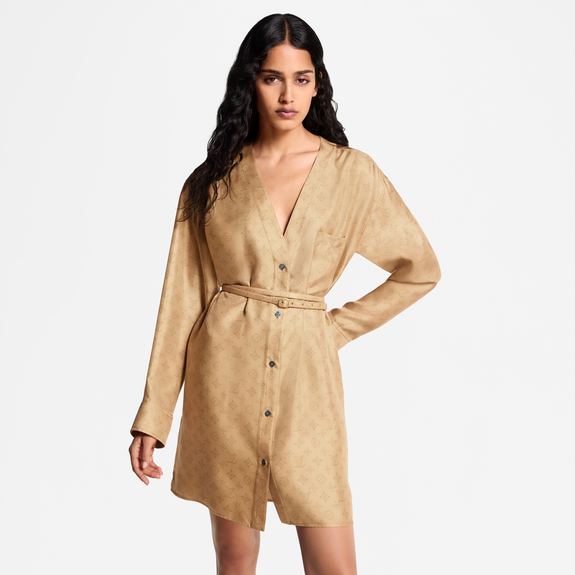 Women - Mahina Button Front Dress  Women Ready-to-Wear Dresses | LOUIS VUITTON (Product zoom)
