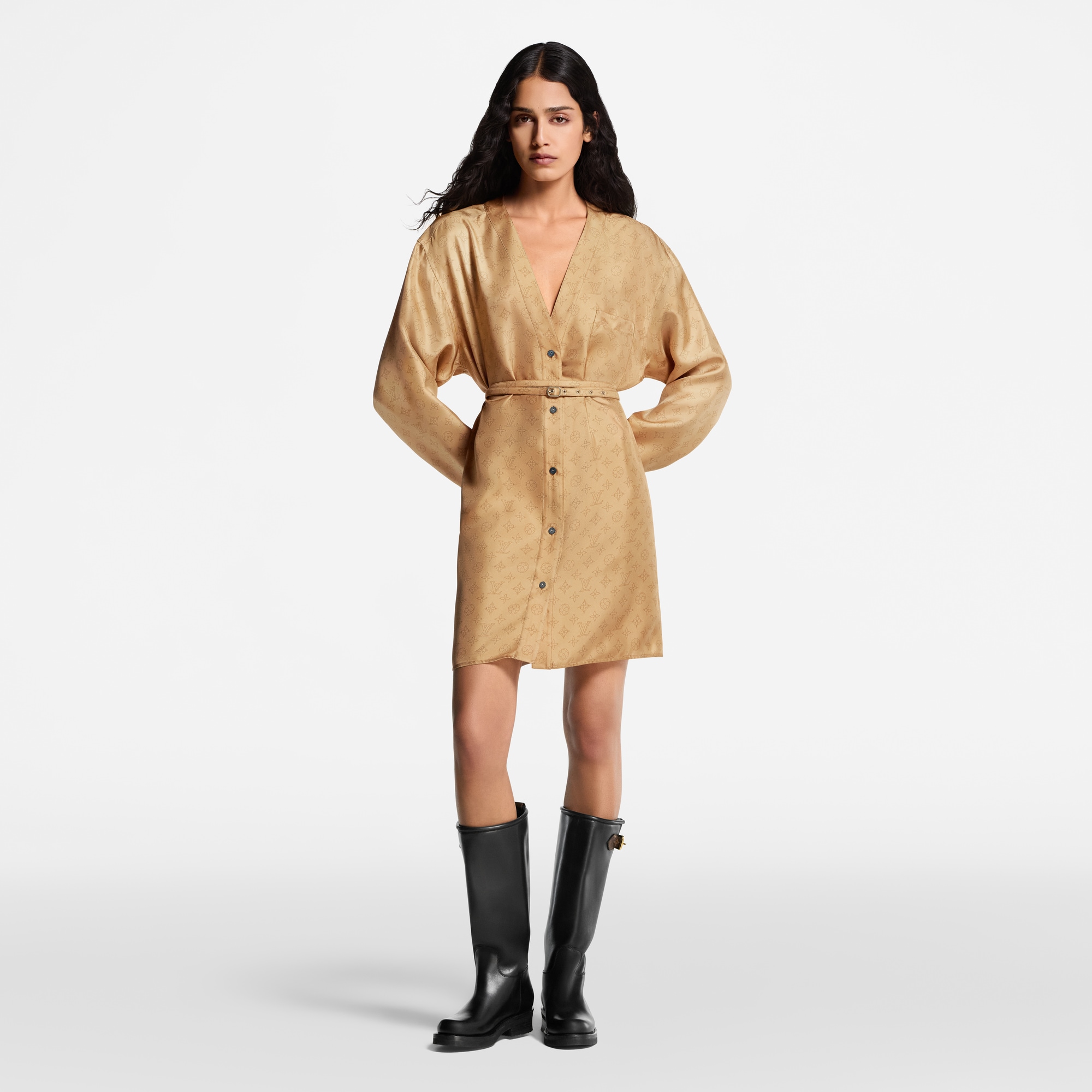 Women - Mahina Button Front Dress  Women Ready-to-Wear Dresses | LOUIS VUITTON (Product zoom)