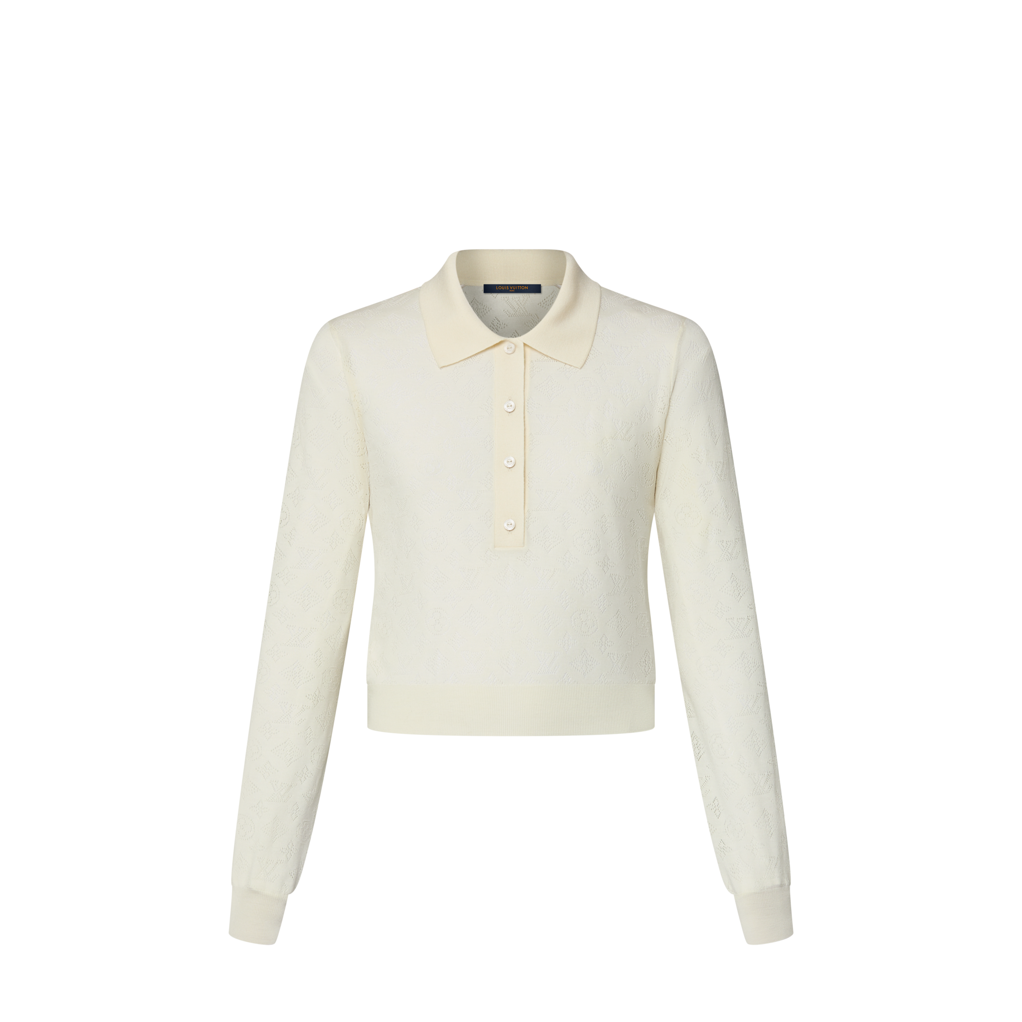Women - Mahina Long-Sleeved Polo Top  Women Ready-to-Wear Tops | LOUIS VUITTON (Product zoom)