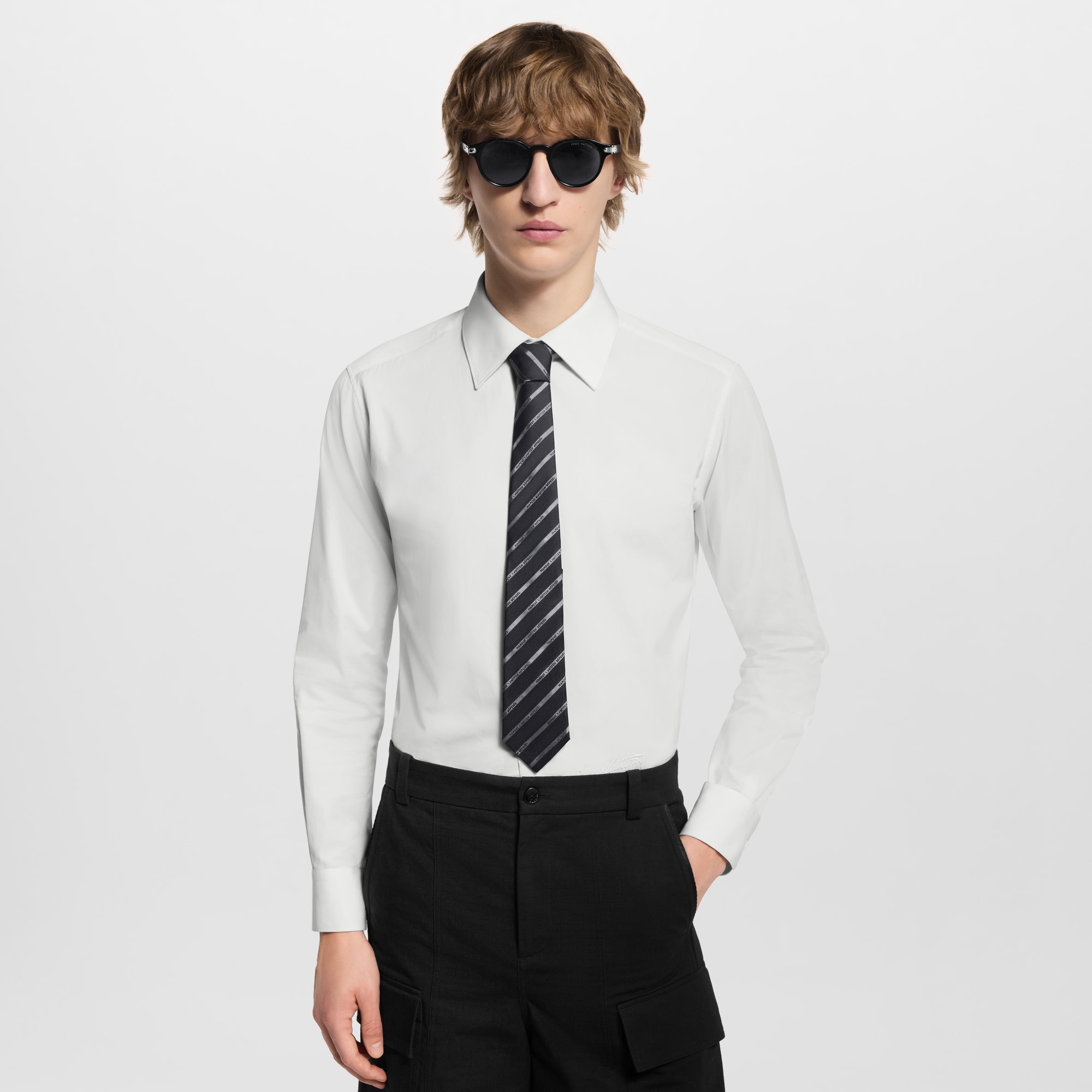 Men - Marque L.Vuitton Deposée Stripes Tie S00 Men Accessories Ties and Pocket Squares | LOUIS VUITTON (Product zoom)