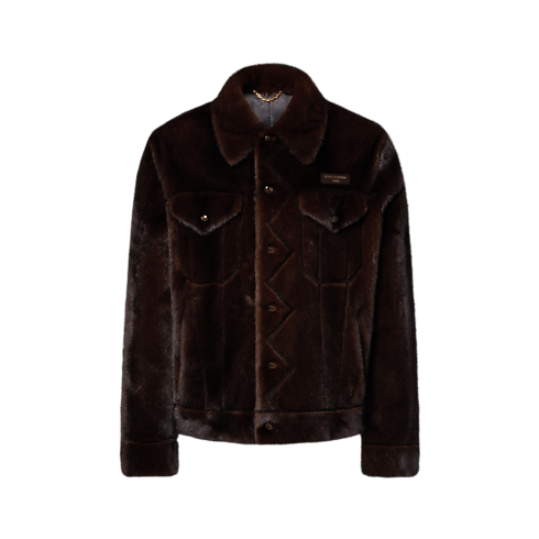 Men - Mink Trucker Jacket Men Ready-to-Wear Outerwear and Coats | LOUIS VUITTON (Product zoom)