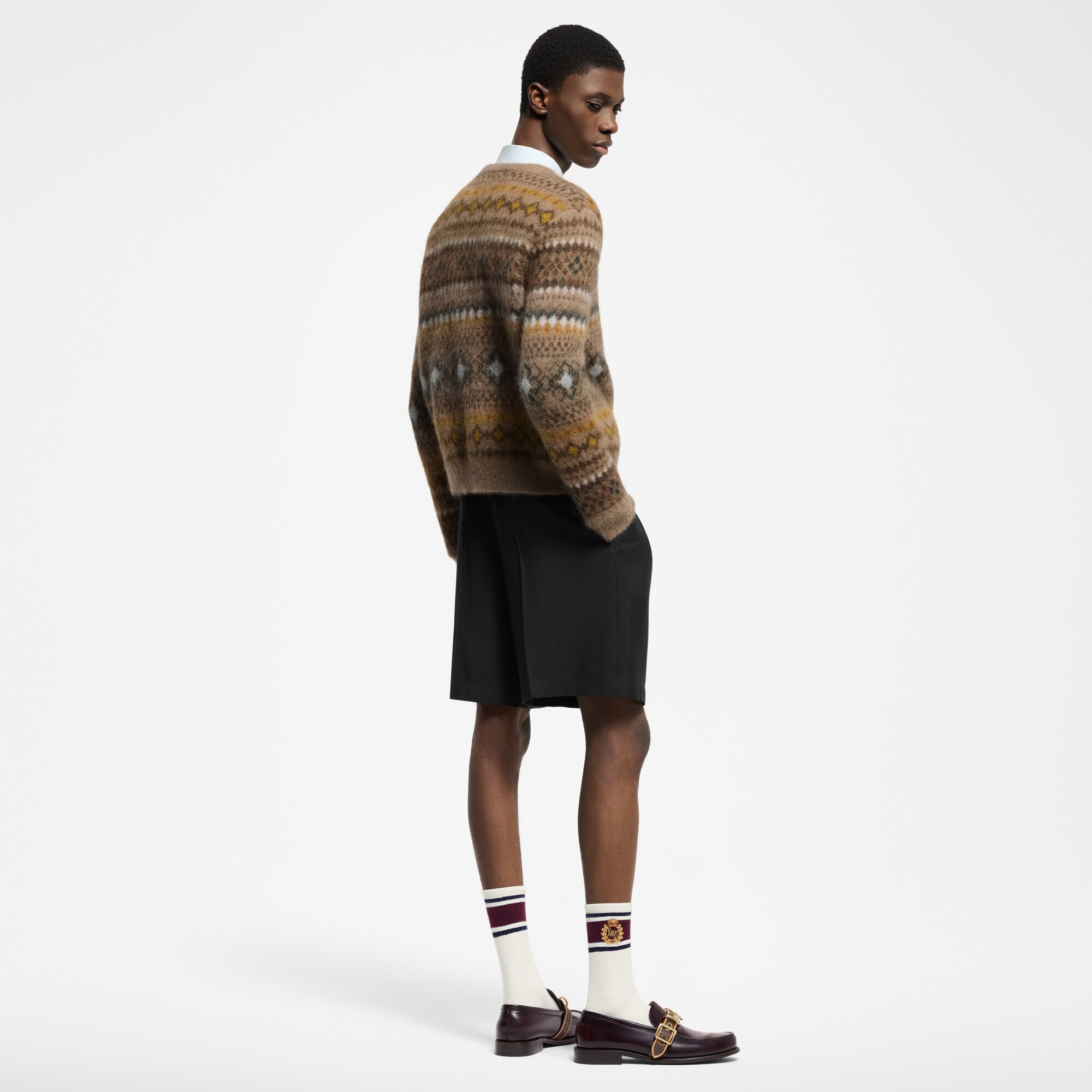 Men - Mohair Blend Fair Isle Jumper  Men Ready-to-Wear All Ready-to-Wear | LOUIS VUITTON (Product zoom)