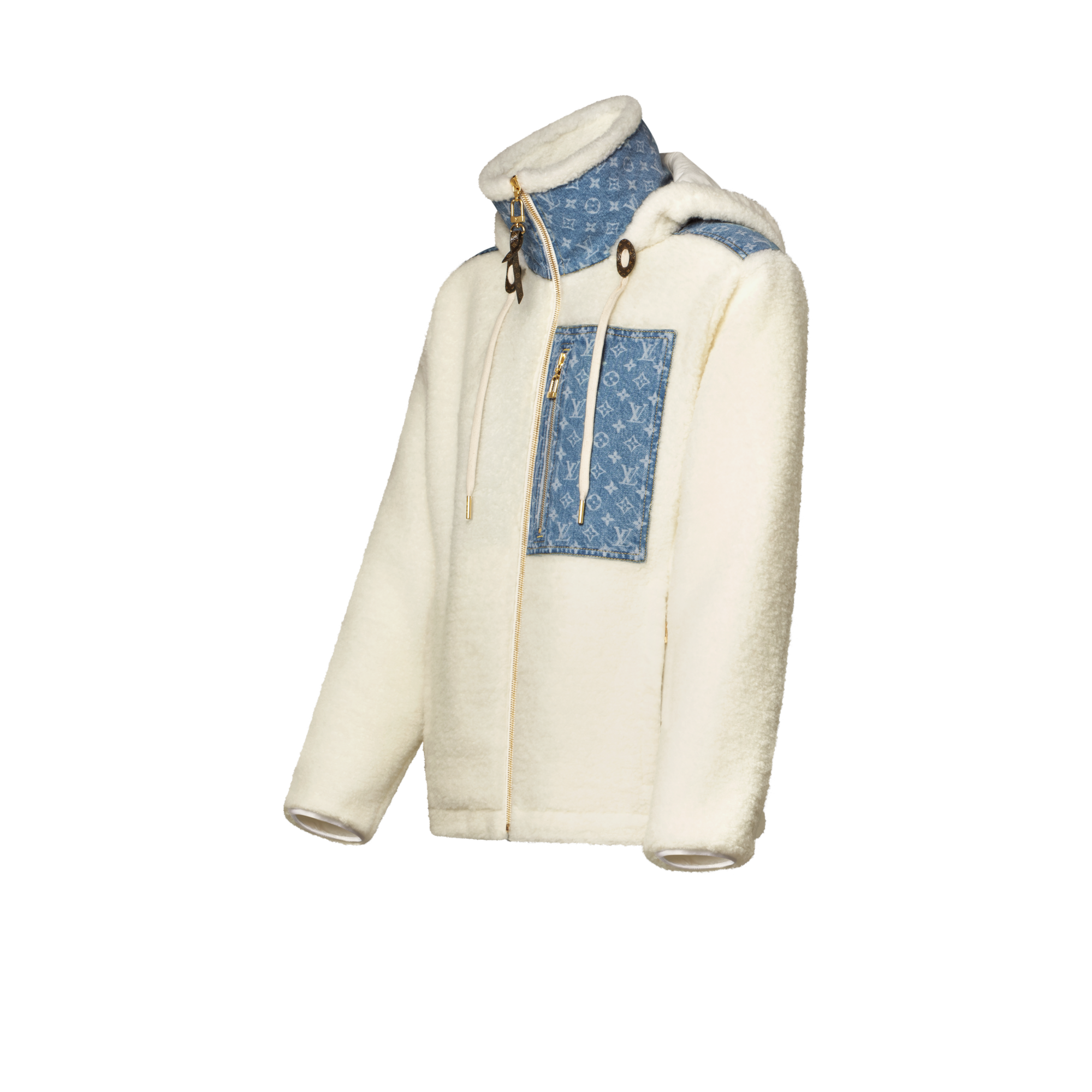 Women - Monogram Accent Fleece Jacket  Women Ready-to-Wear Coats and Jackets | LOUIS VUITTON (Product zoom)