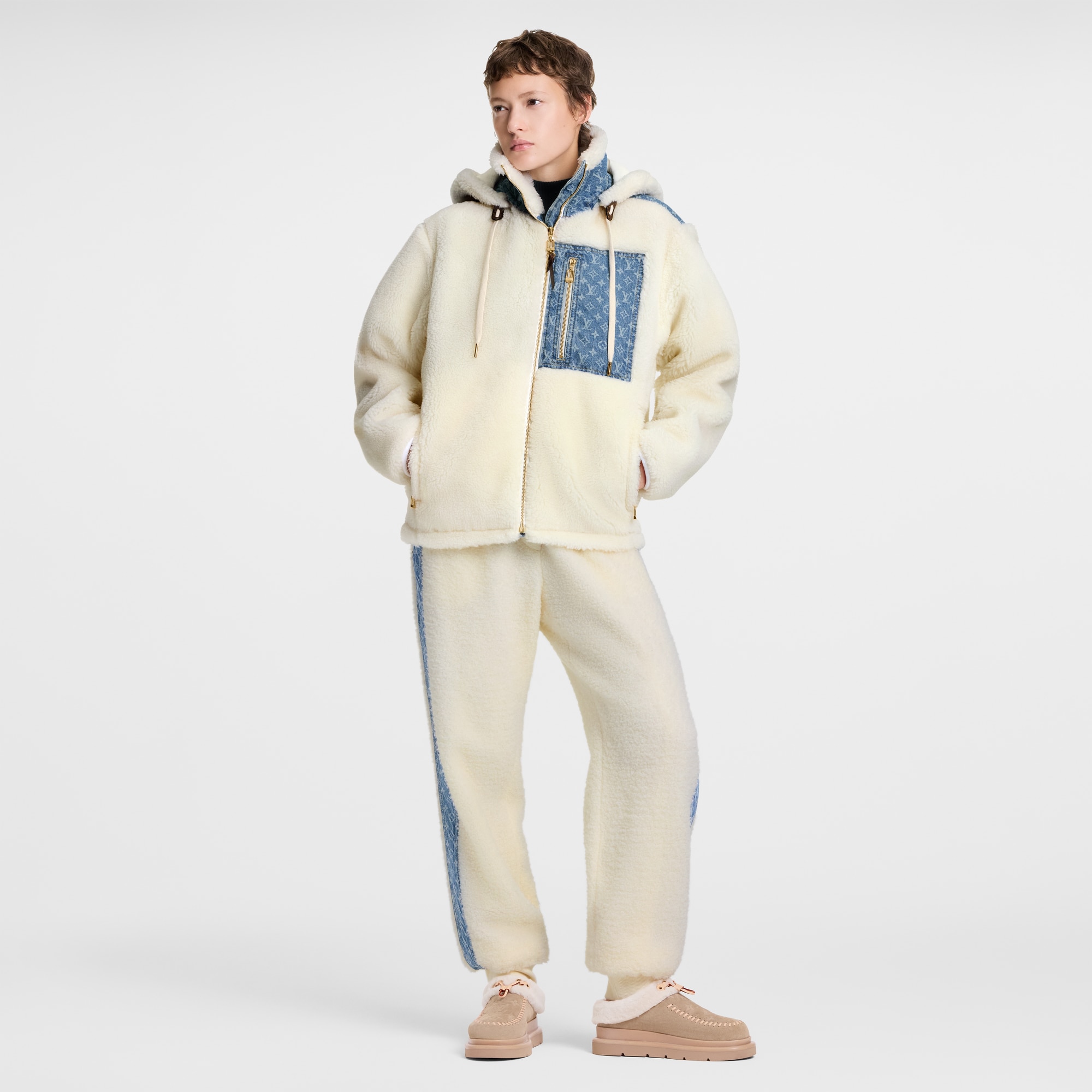 Women - Monogram Accent Fleece Jacket  Women Ready-to-Wear Coats and Jackets | LOUIS VUITTON (Product zoom)