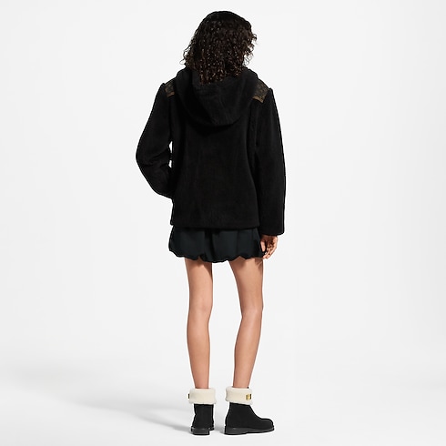 Women - Monogram Accent Fleece Jacket Women Ready-to-Wear Coats and Jackets | LOUIS VUITTON (Product zoom)