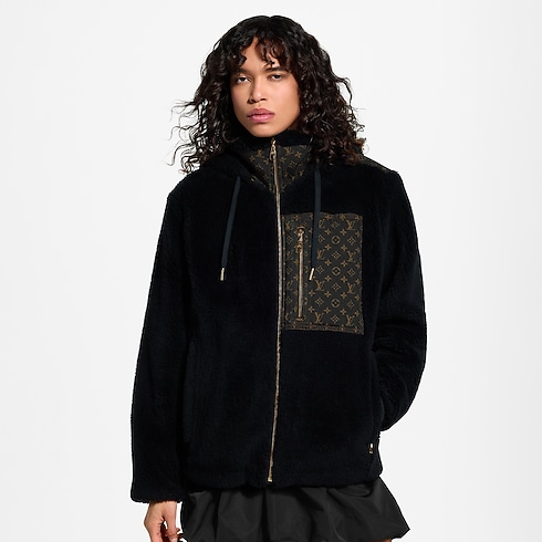 Women - Monogram Accent Fleece Jacket Women Ready-to-Wear Coats and Jackets | LOUIS VUITTON (Product zoom)