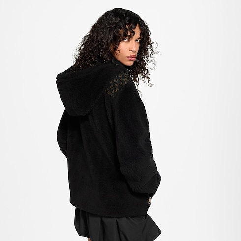 Women - Monogram Accent Fleece Jacket Women Ready-to-Wear Coats and Jackets | LOUIS VUITTON (Product zoom)