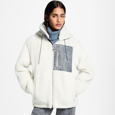 Women - Monogram Accent Fleece Jacket Women Ready-to-Wear Coats and Jackets | LOUIS VUITTON (Product zoom)