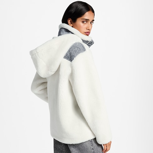 Women - Monogram Accent Fleece Jacket Women Ready-to-Wear Coats and Jackets | LOUIS VUITTON (Product zoom)