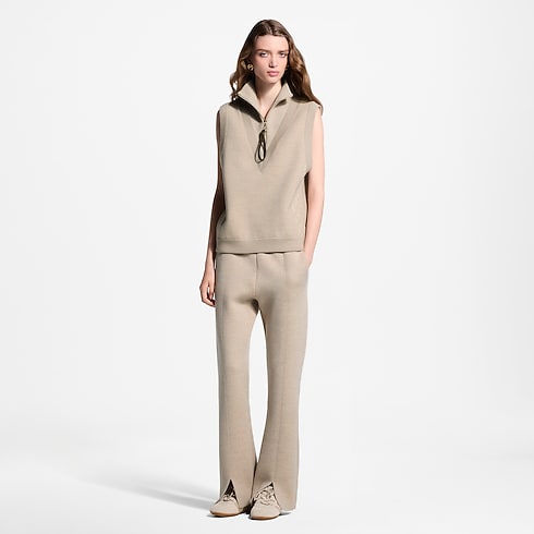 Women - Monogram Accent Half-Zip Top Women Ready-to-Wear Knitwear | LOUIS VUITTON (Product zoom)