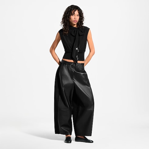 Women - Monogram Accent Lavallière Top Women Ready-to-Wear Tops and Shirts | LOUIS VUITTON (Product zoom)
