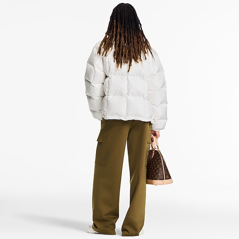 Women - Monogram Accent Pillow Puffer Jacket Women Ready-to-Wear Coats and Jackets | LOUIS VUITTON (Product zoom)