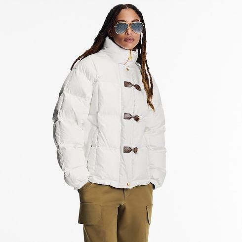 Women - Monogram Accent Pillow Puffer Jacket Women Ready-to-Wear Coats and Jackets | LOUIS VUITTON (Product zoom)