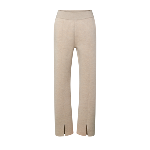 Women - Monogram Accent Split Hem Knit Trousers Women Ready-to-Wear Knitwear | LOUIS VUITTON (Product zoom)