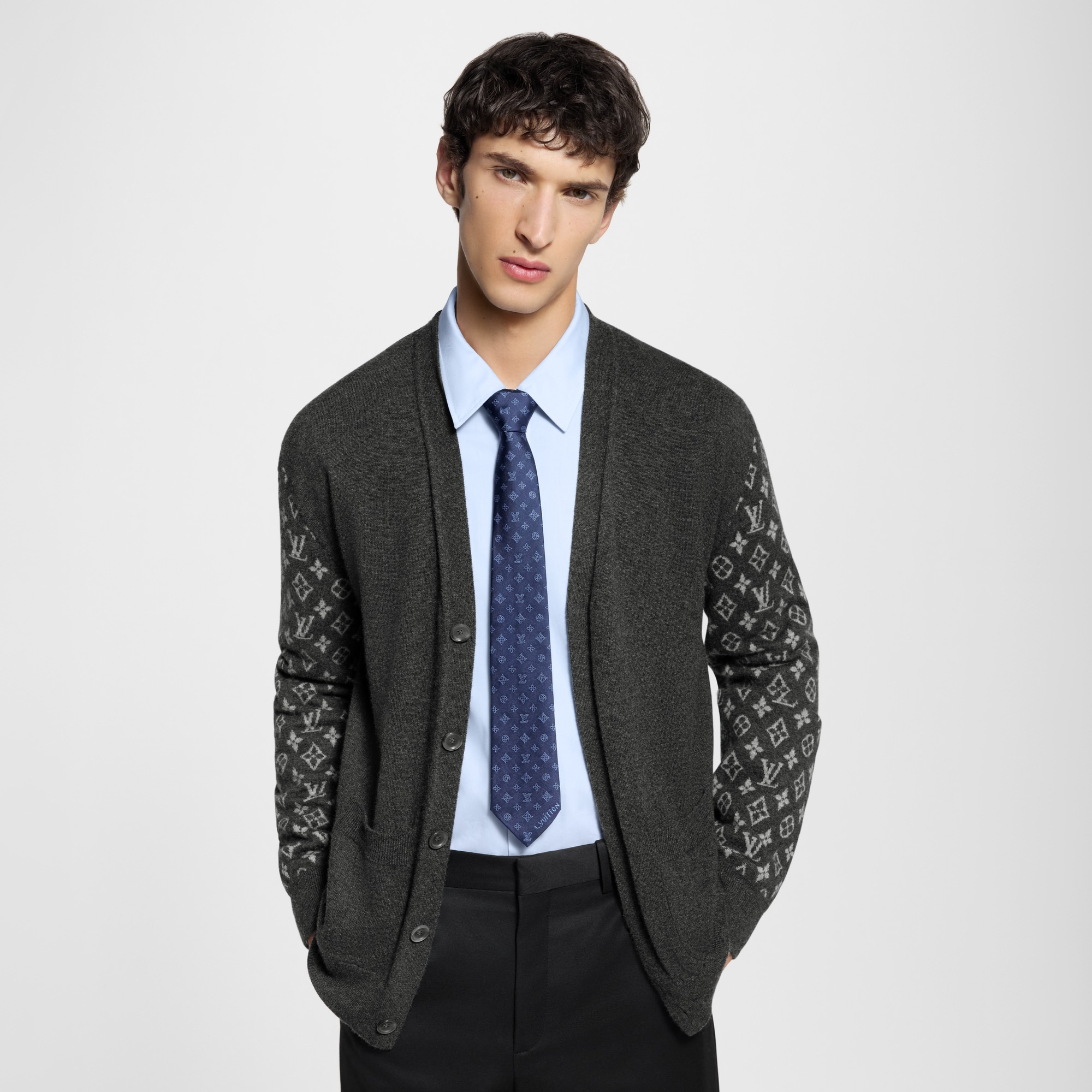 Men - Monogram Blast Tie S00 Men Accessories Ties and Pocket Squares | LOUIS VUITTON (Product zoom)