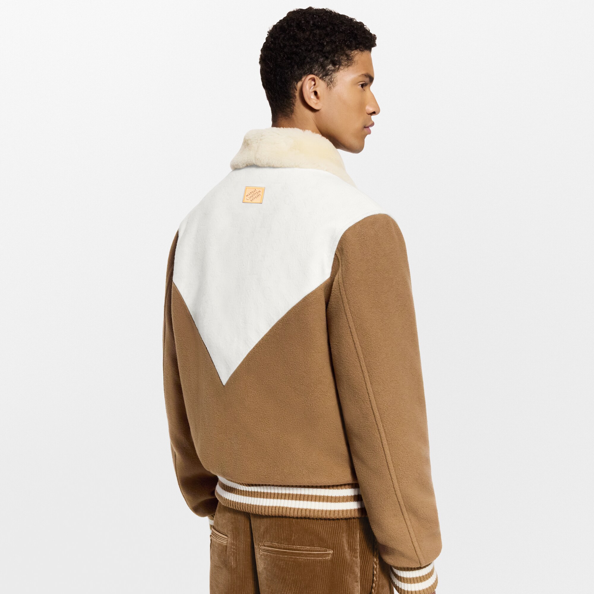 Men - Monogram Blouson With Shearling Collar  Men Ready-to-Wear Outerwear and Coats | LOUIS VUITTON (Product zoom)