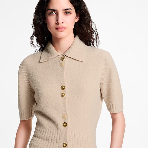 Women - Monogram Button Knit Top Women Ready-to-Wear Tops | LOUIS VUITTON (Product zoom)