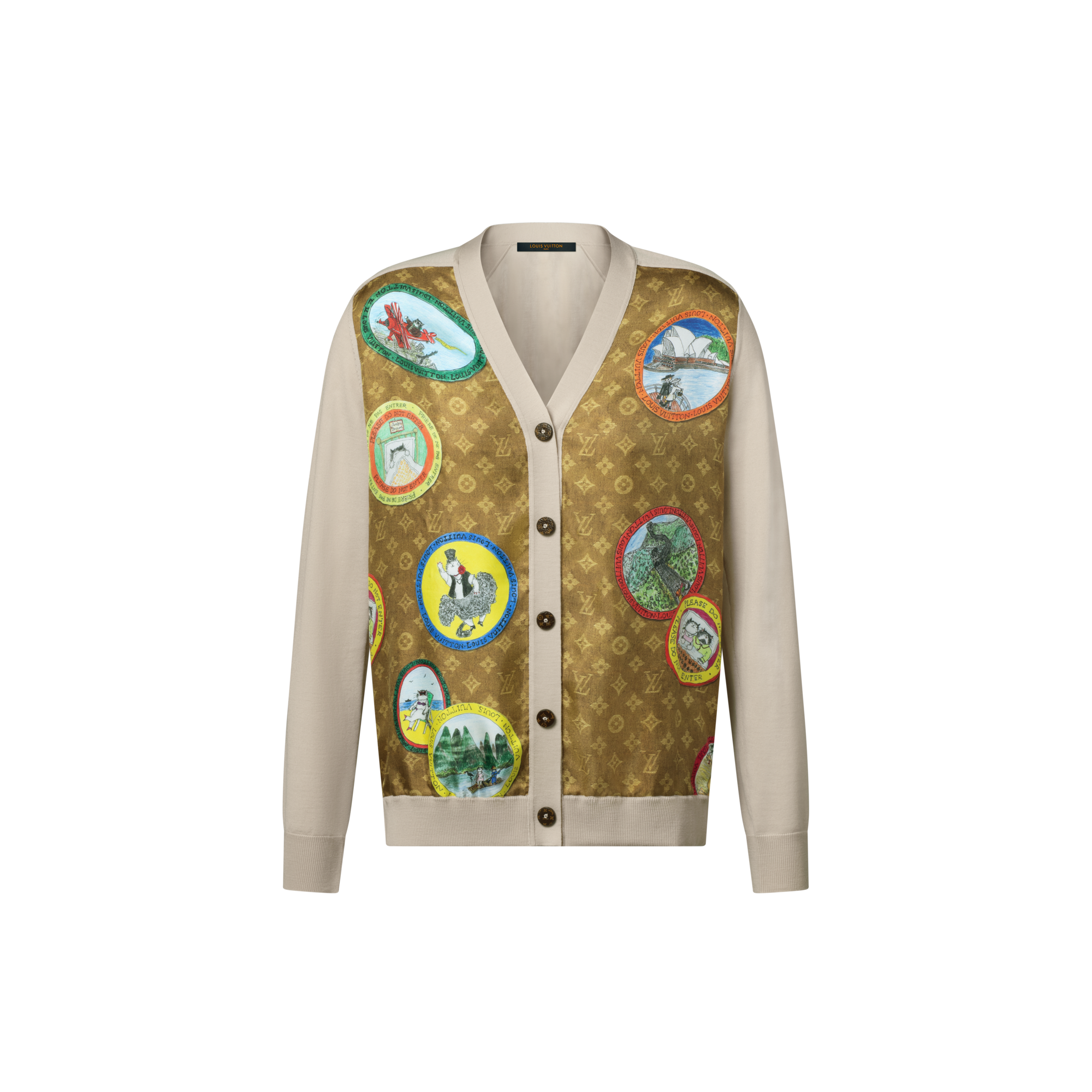 Women - Monogram Cat Stamp Cardigan  Women Ready-to-Wear Knitwear | LOUIS VUITTON (Product zoom)