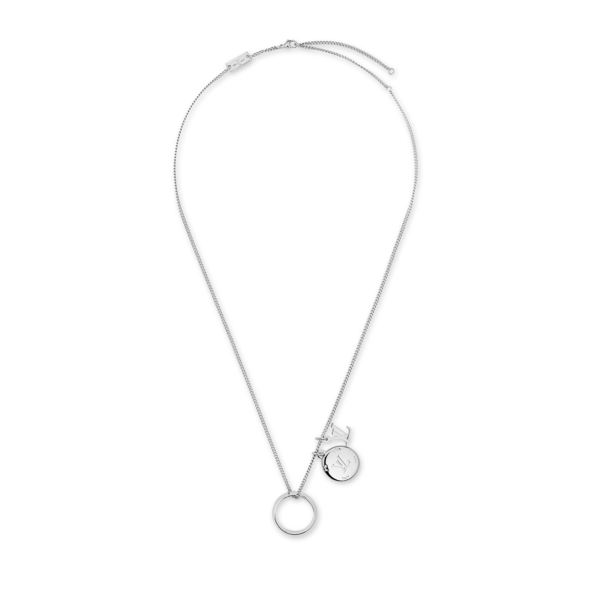 Collana Catena Louis Vuitton Monogram In Acciaio Inox Colori Multicolore