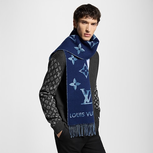 Men - Monogram Check Scarf S00 Men Accessories Scarves | LOUIS VUITTON (Product zoom)