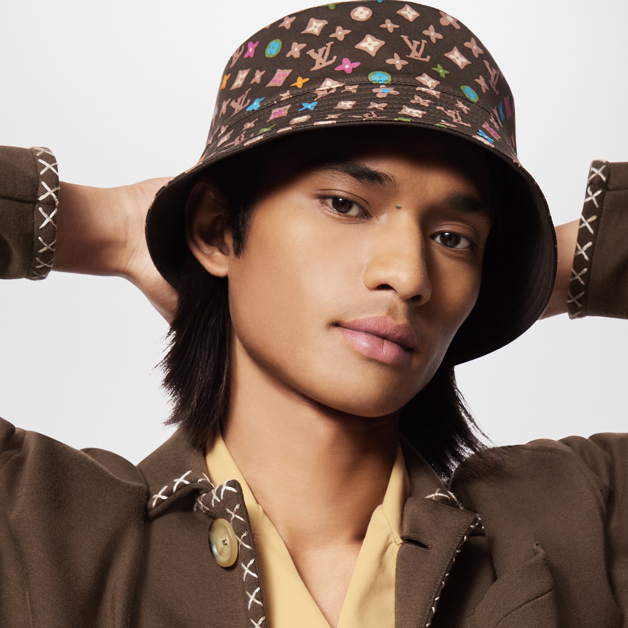 Hat S00 Black Lv Bucket Hat WA3337] Louis Vuitton Hat