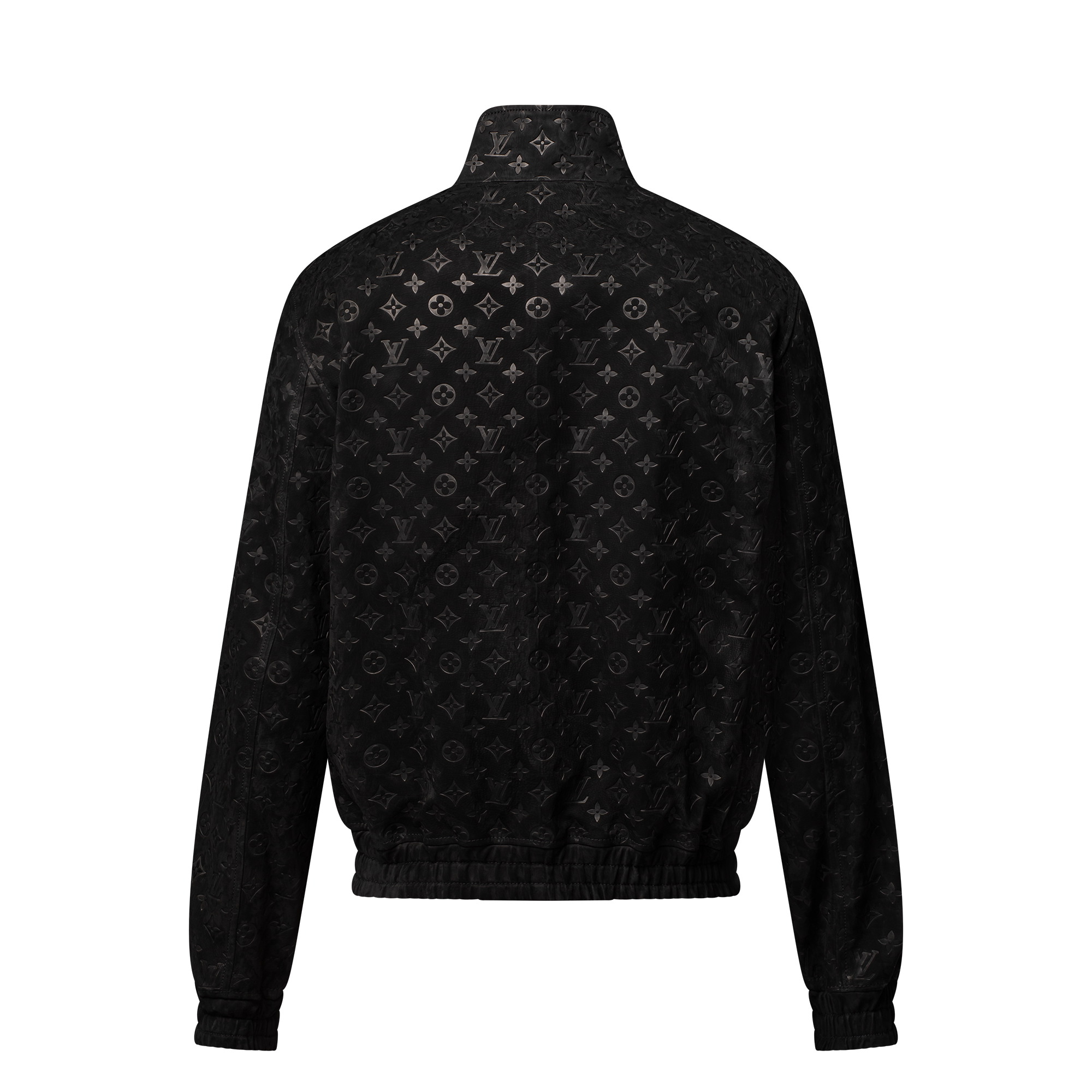 Men - Monogram Debossed Suede Tracksuit Jacket  Men Ready-to-Wear Outerwear and Coats | LOUIS VUITTON (Product zoom)