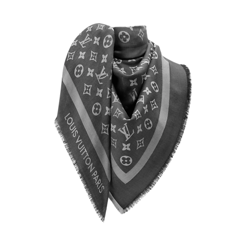 Women - Monogram Denim Shawl S00 Women Accessories Shawls | LOUIS VUITTON (Product zoom)
