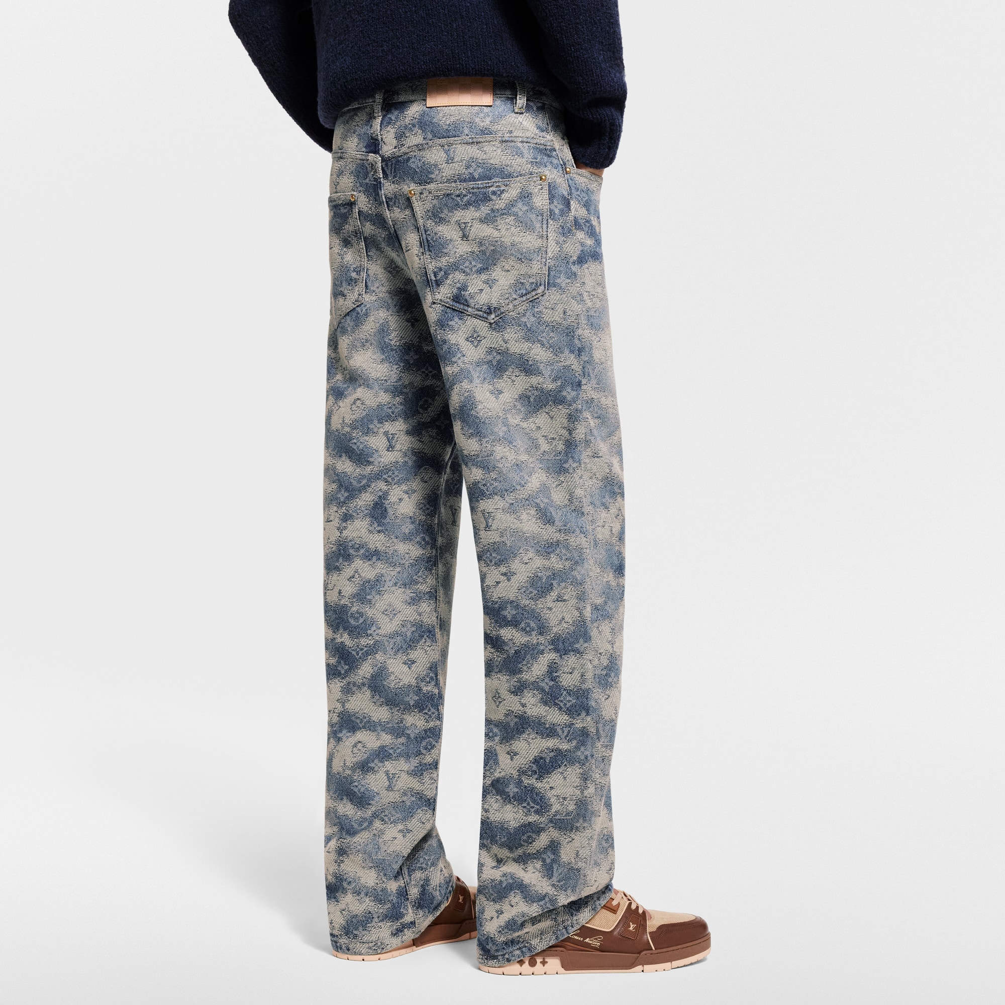 Men - Monogram Denim Skate Trousers  Men Ready-to-Wear Denim Collection | LOUIS VUITTON (Product zoom)