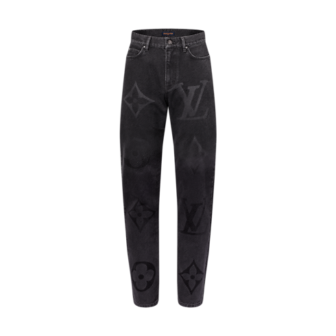 Men - Monogram Denim Trousers Men Ready-to-Wear Denim Collection | LOUIS VUITTON (Product zoom)