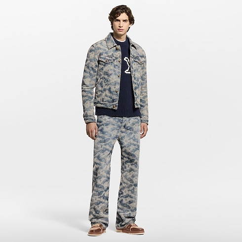 Men - Monogram Denim Trucker Jacket Men Ready-to-Wear Outerwear and Coats | LOUIS VUITTON (Product zoom)