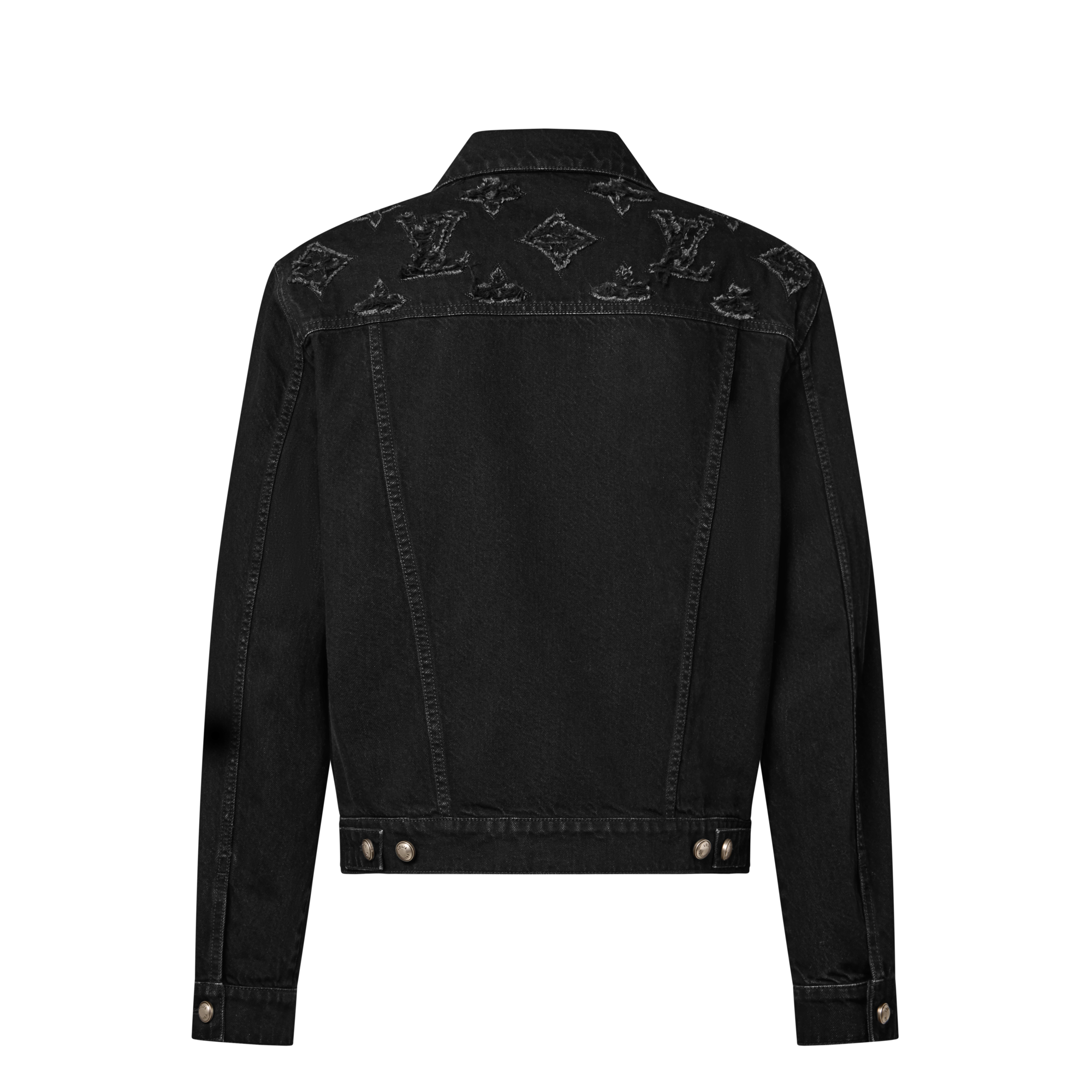 Men - Monogram Destroy Denim Trucker Jacket  Men Ready-to-Wear Outerwear and Coats | LOUIS VUITTON (Product zoom)