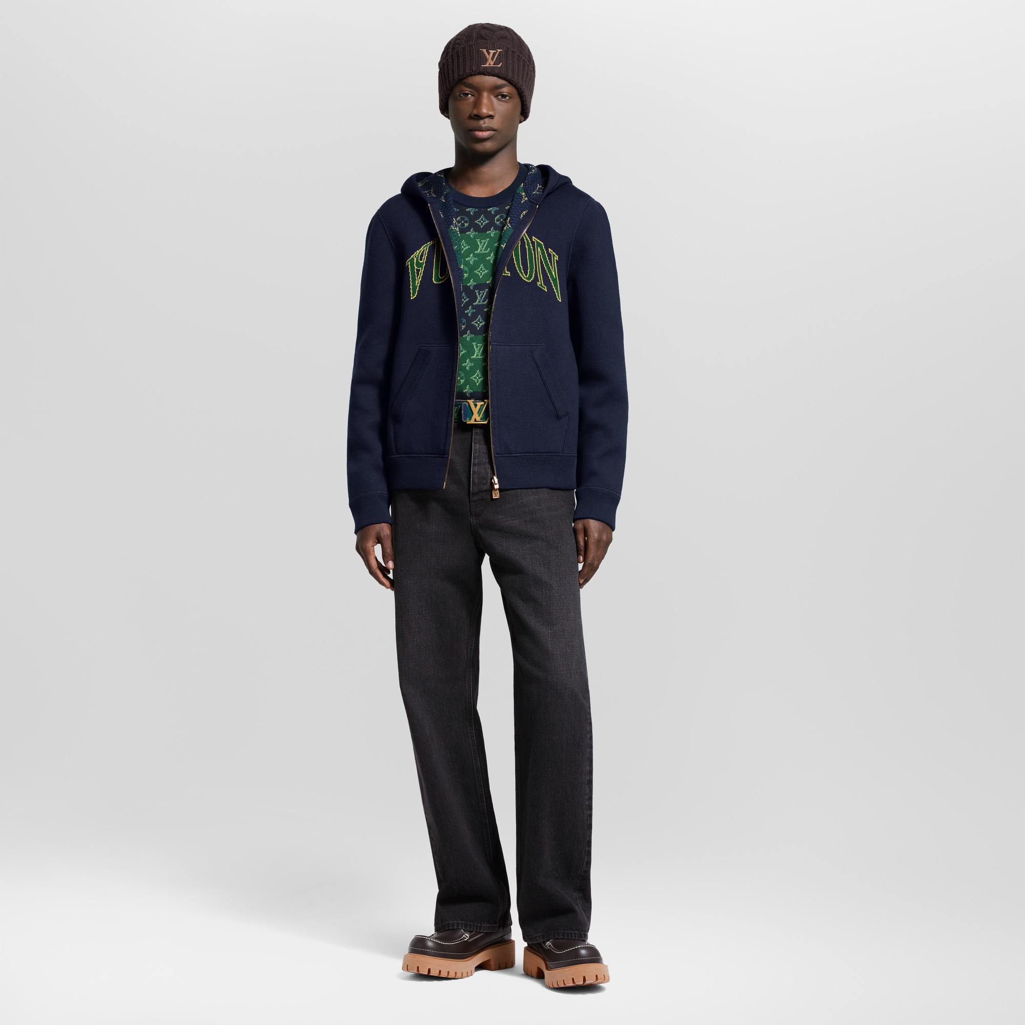 Men - Monogram Double Face Reversible Hoodie  Men Ready-to-Wear All Ready-to-Wear | LOUIS VUITTON (Product zoom)