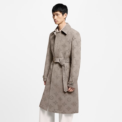 Men - Monogram Embroidered Dandy Raincoat Men Ready-to-Wear Outerwear and Coats | LOUIS VUITTON (Product zoom)