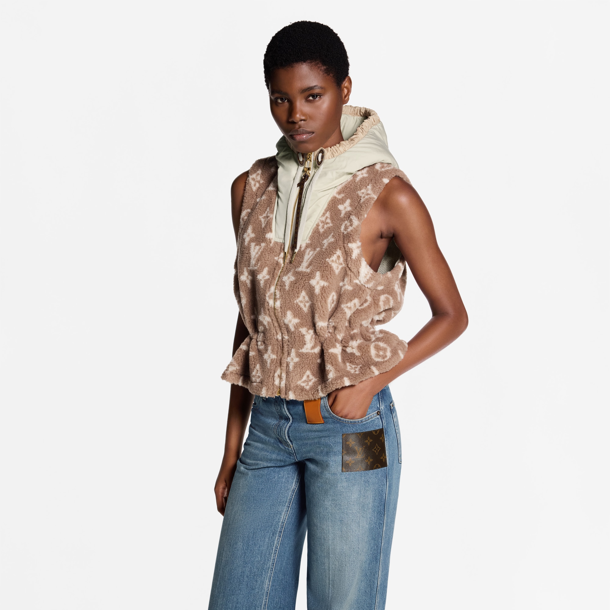 Women - Monogram Fleece Gilet  Women Ready-to-Wear Coats and Jackets | LOUIS VUITTON (Product zoom)