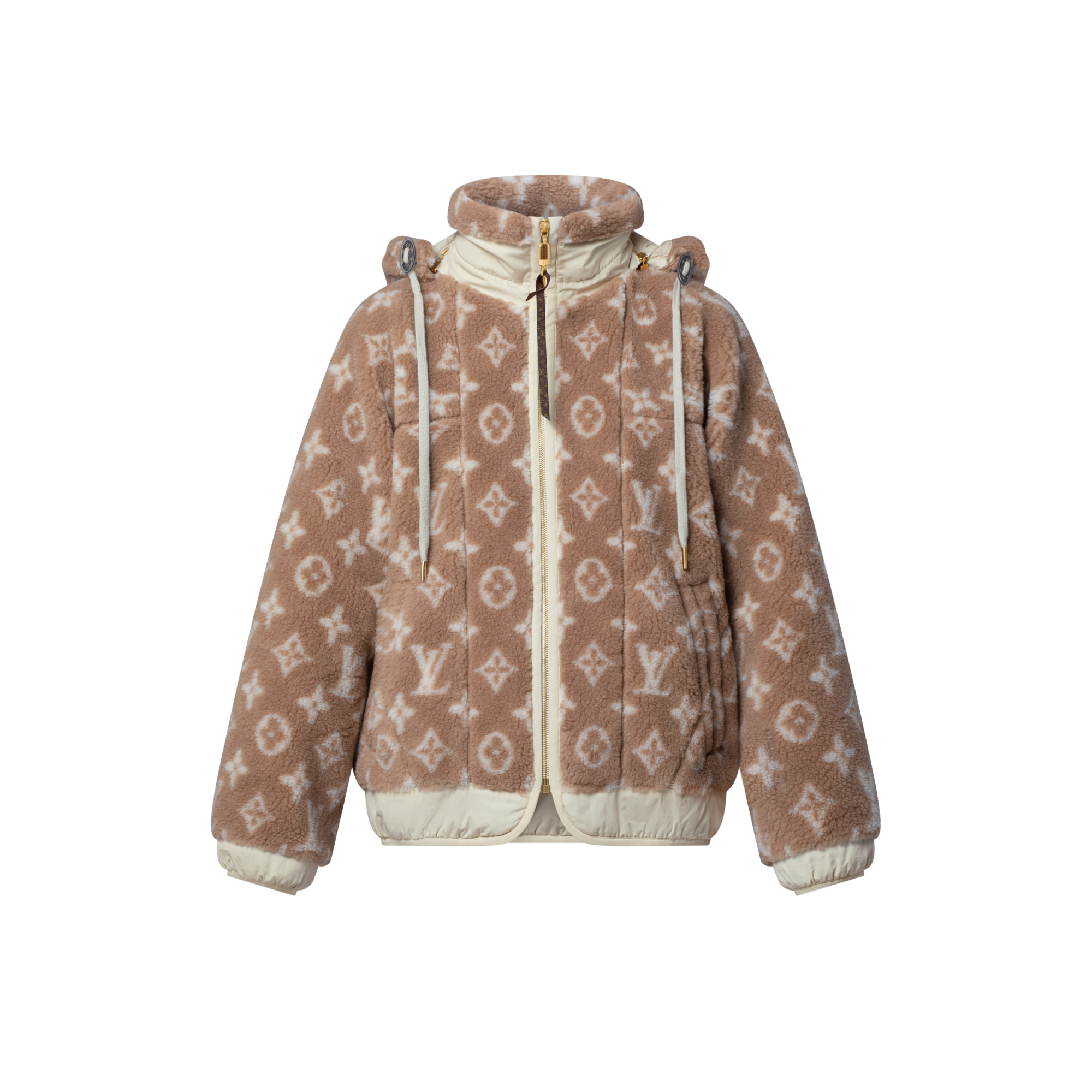 Women - Monogram Fleece Hooded Jacket  Women Ready-to-Wear Coats and Jackets | LOUIS VUITTON (Product zoom)