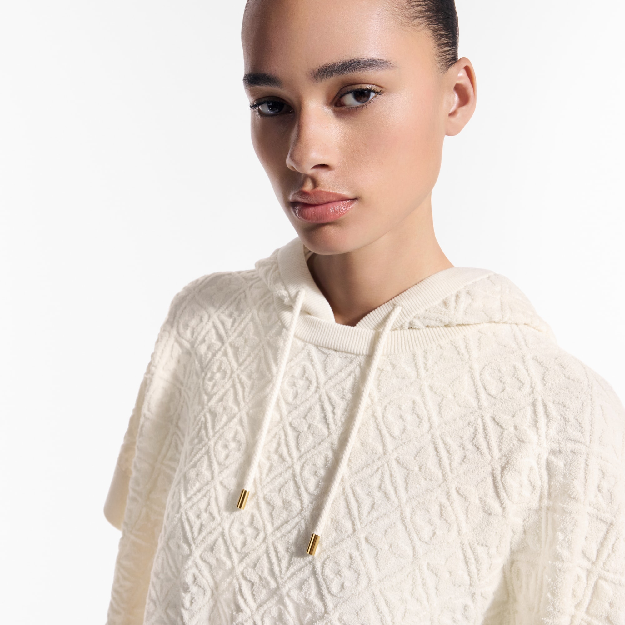 Women - Monogram Flower Towelling Poncho  Women Ready-to-Wear Knitwear | LOUIS VUITTON (Product zoom)