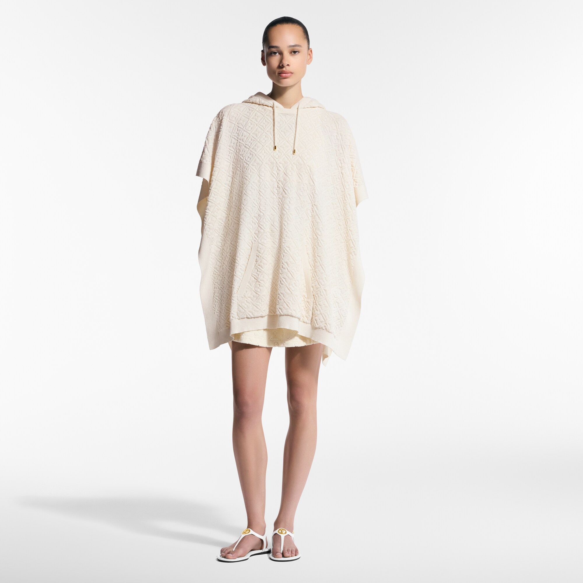 Women - Monogram Flower Towelling Poncho  Women Ready-to-Wear Knitwear | LOUIS VUITTON (Product zoom)