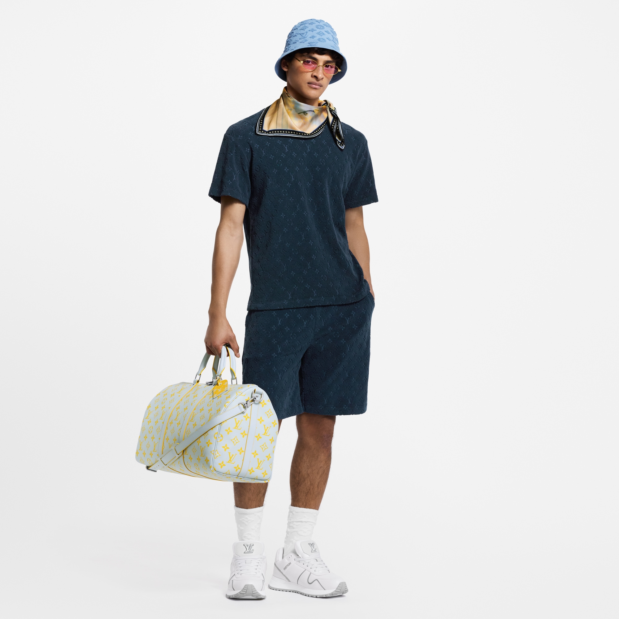 Men - Monogram French Terry Shorts  Men Ready-to-Wear All Ready-to-Wear | LOUIS VUITTON (Product zoom)